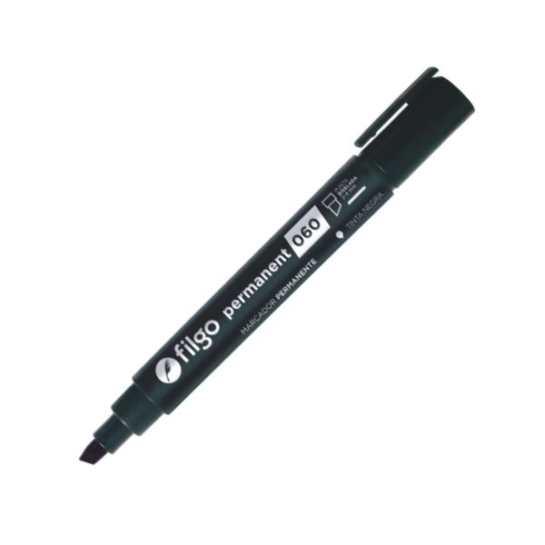 Marcador Filgo 060 punta chata negro
