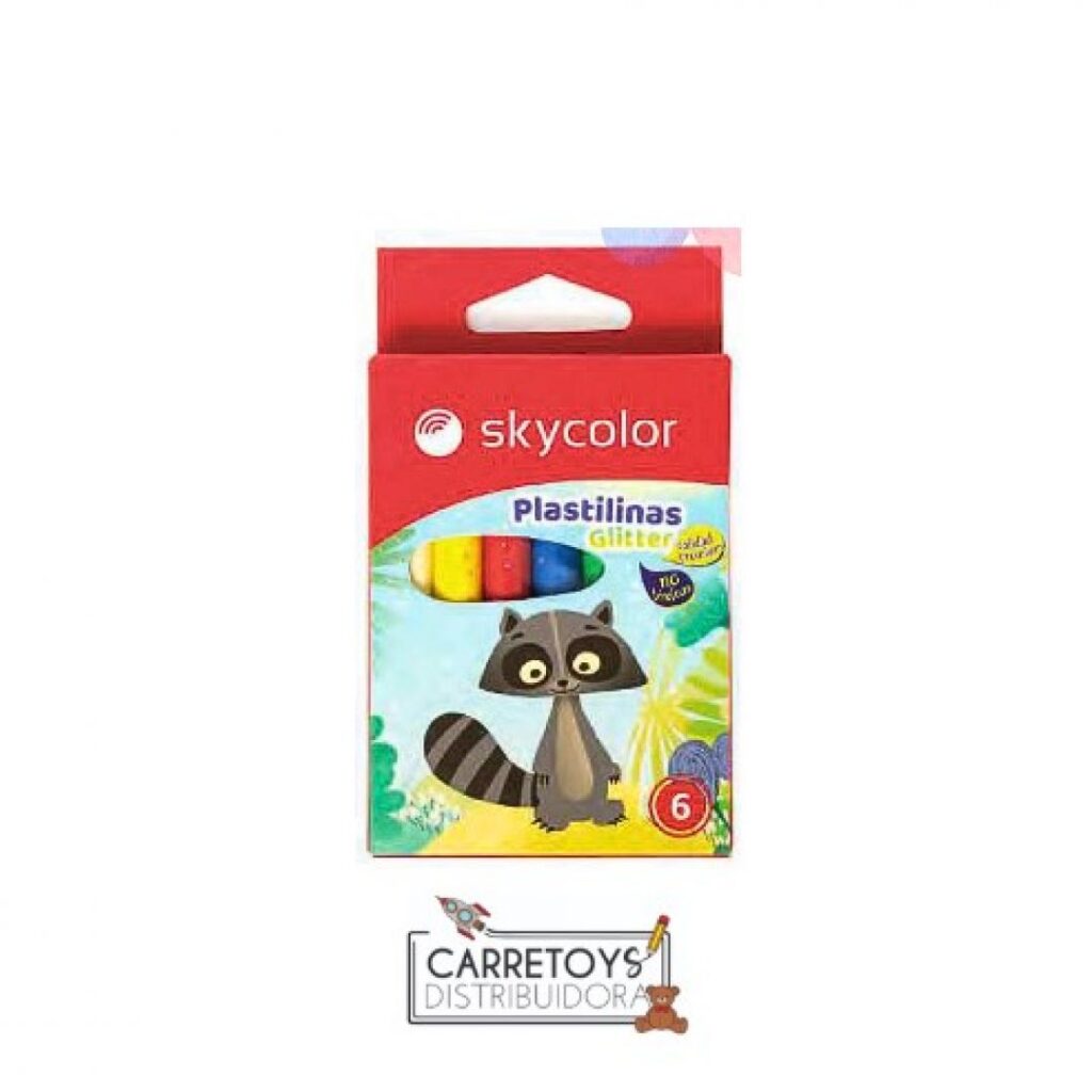 Plastilina Skycolor x6 glitter