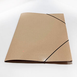 Carpeta 3 solapas con elástico marrón Hasenauer