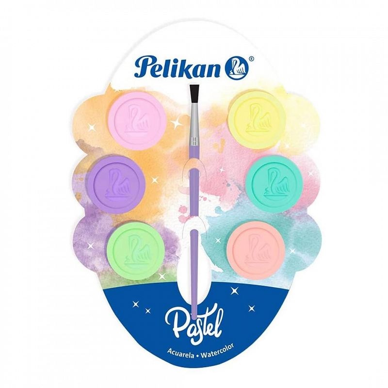 Acuarela Pelikan X 6 Colores Pastel