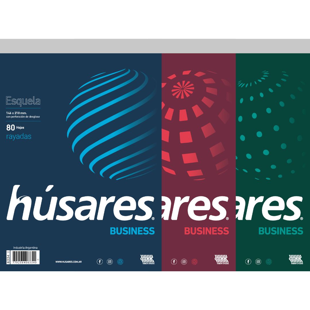 Block Húsares Business esquela liso 80 hojas