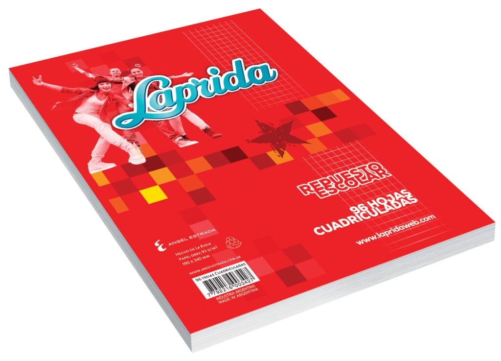 Repuesto escolar Laprida N°3 96 hojas cuadriculado