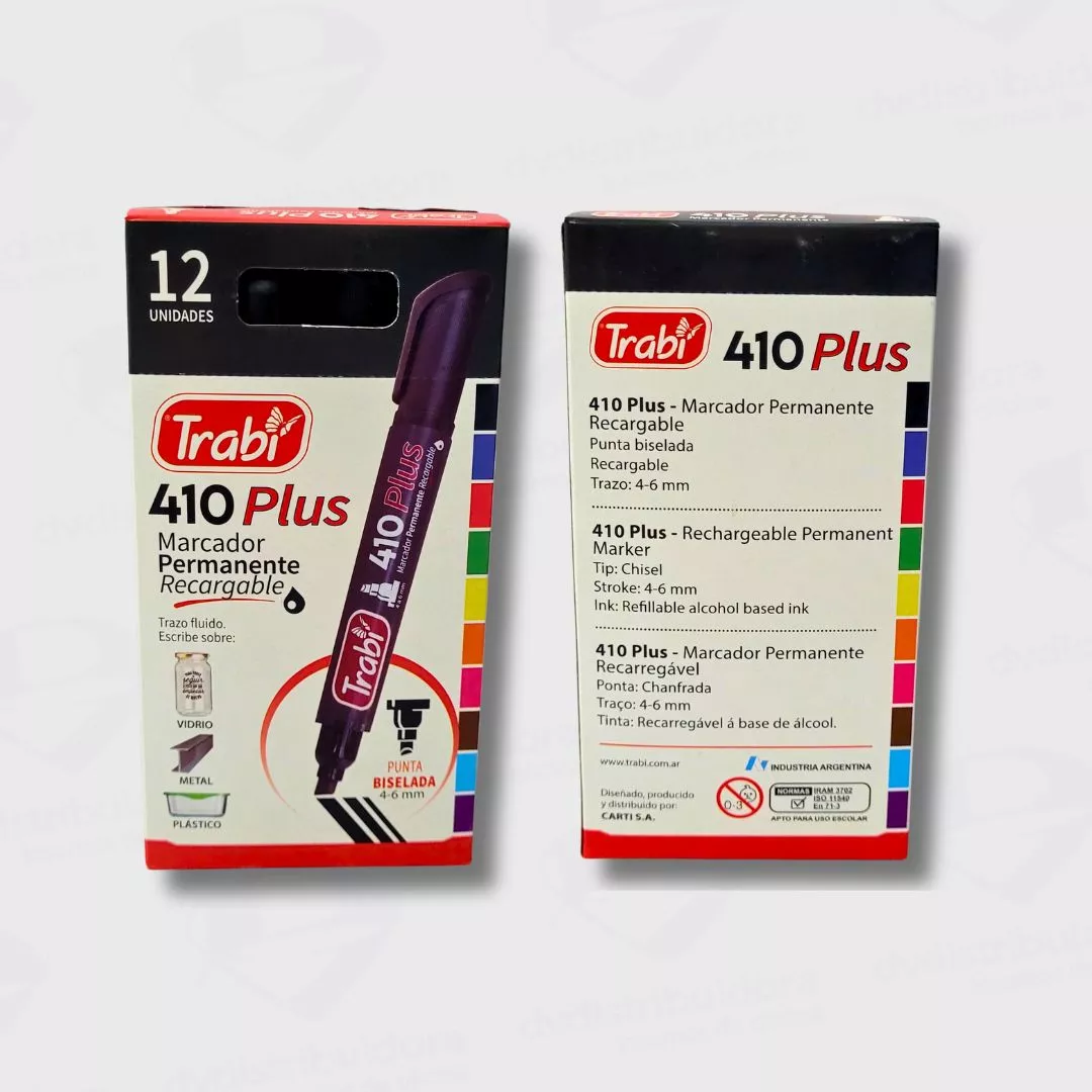 Marcador Trabi 410 permanente recargable