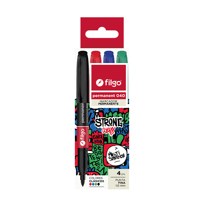 Marcador Filgo 040 punta media negro
