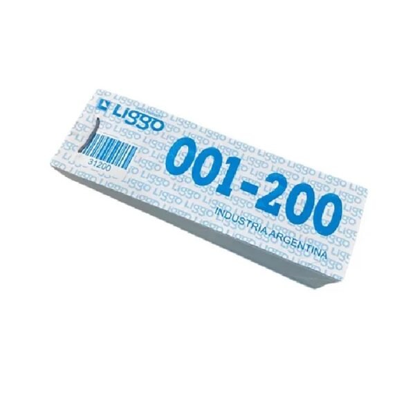 Talonario de Numeros 1-200