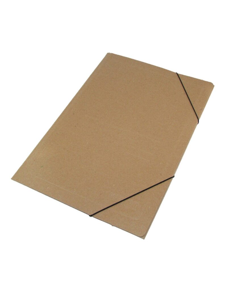 Carpeta Prespan kraft con elástico oficio/A4