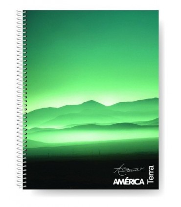 Cuaderno América Terra espiral 80 hojas cuadriculado