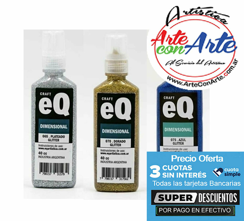 Pintura Dimensional Eq Glitter