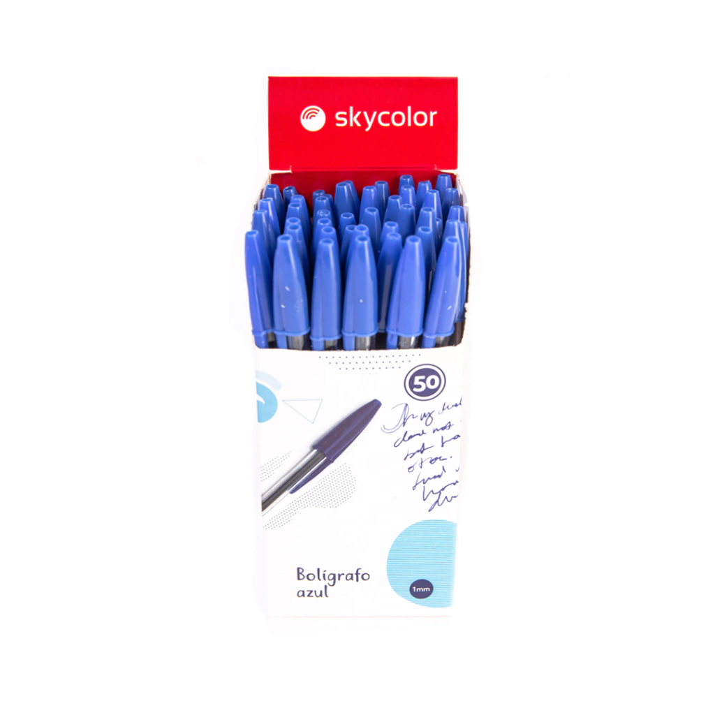 Bolígrafo Sky Color azul 1 mm - caja
