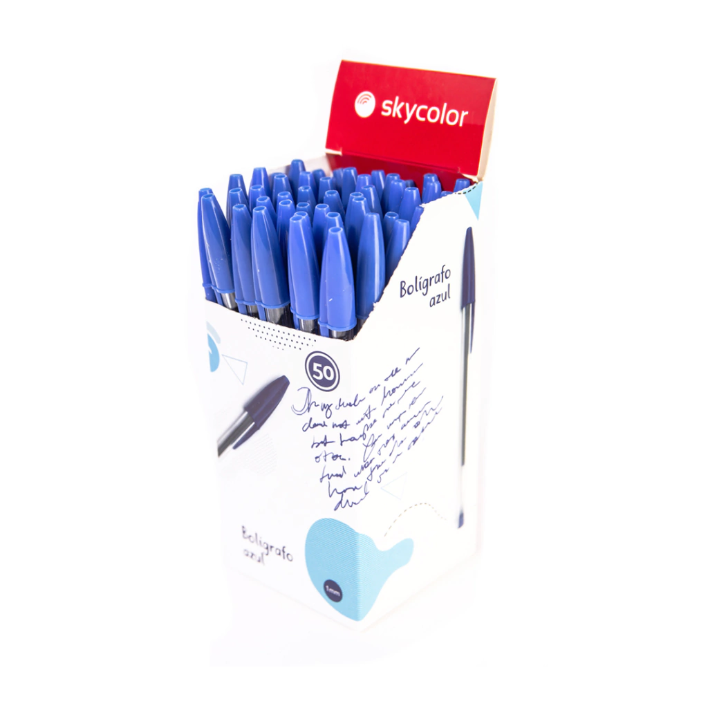 Bolígrafo Sky Color azul 1 mm - caja