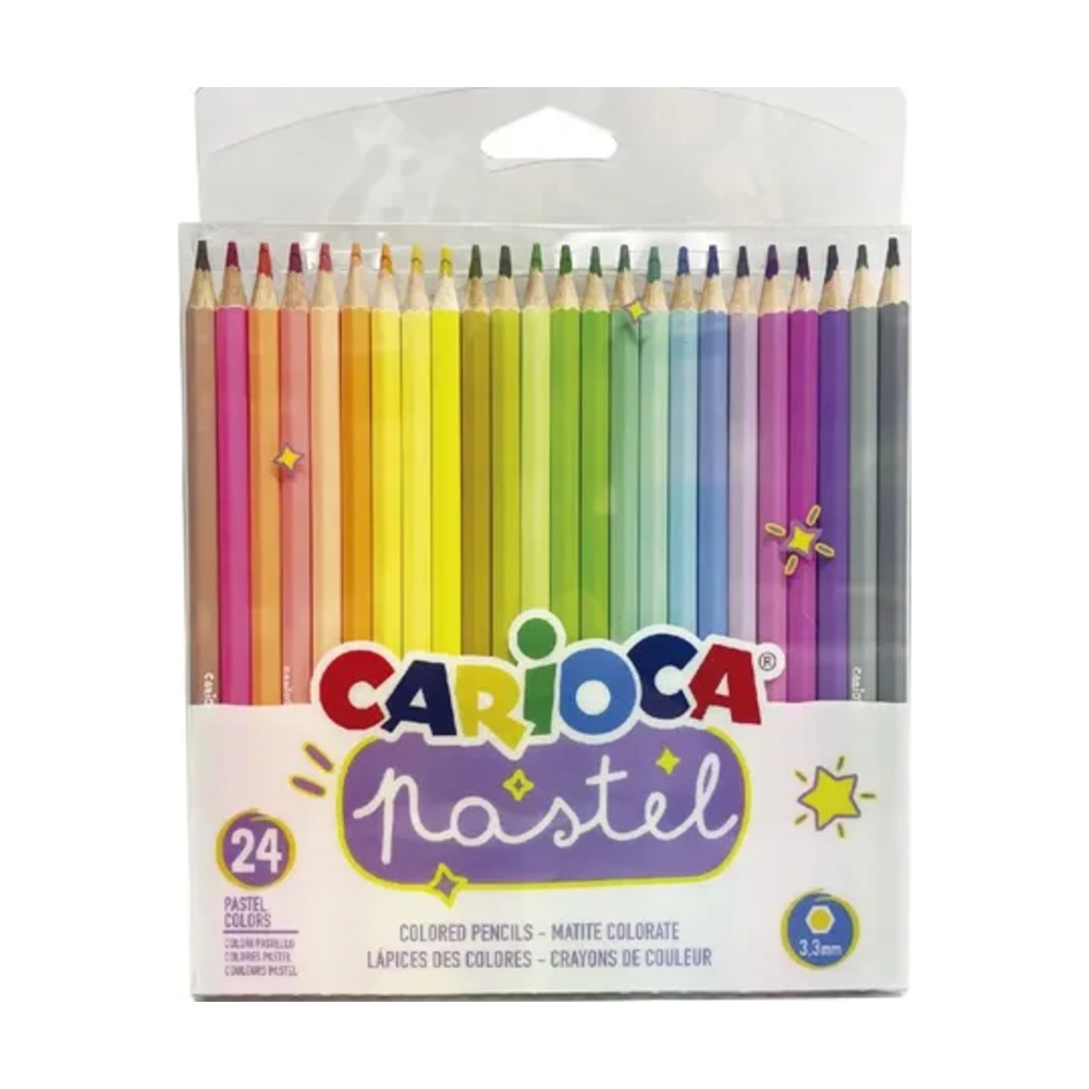 Lápices de colores Carioca Pastel x24
