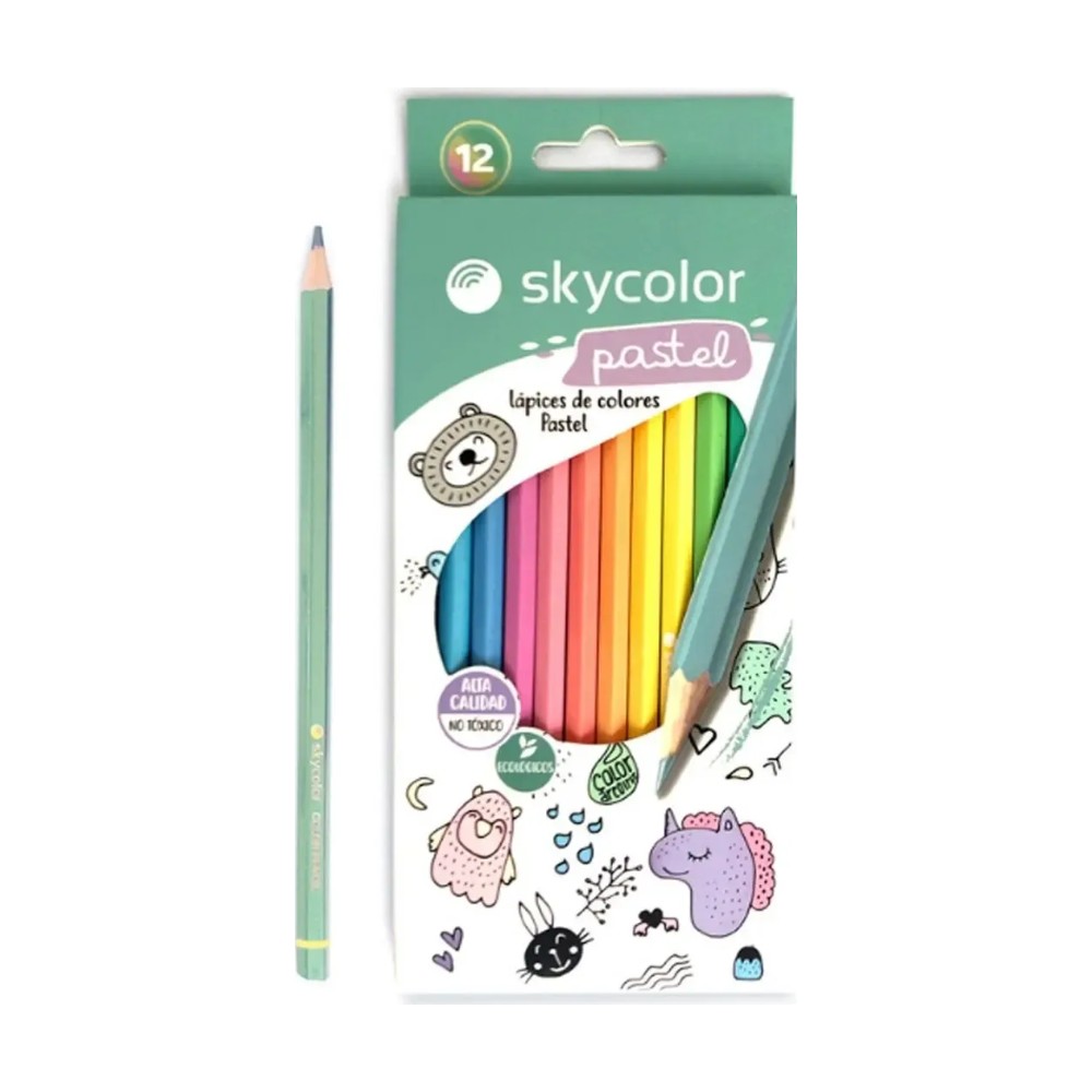 Lápices de colores Sky Color pastel x12