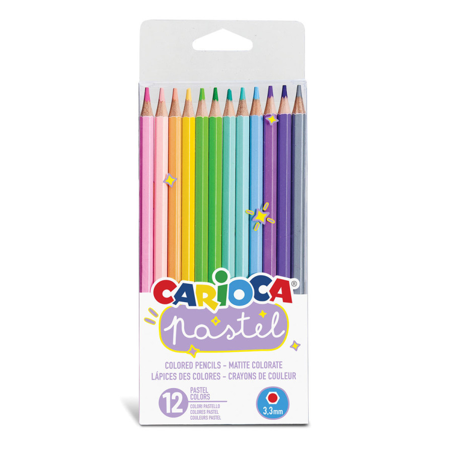 Lápices de colores Carioca Pastel x12