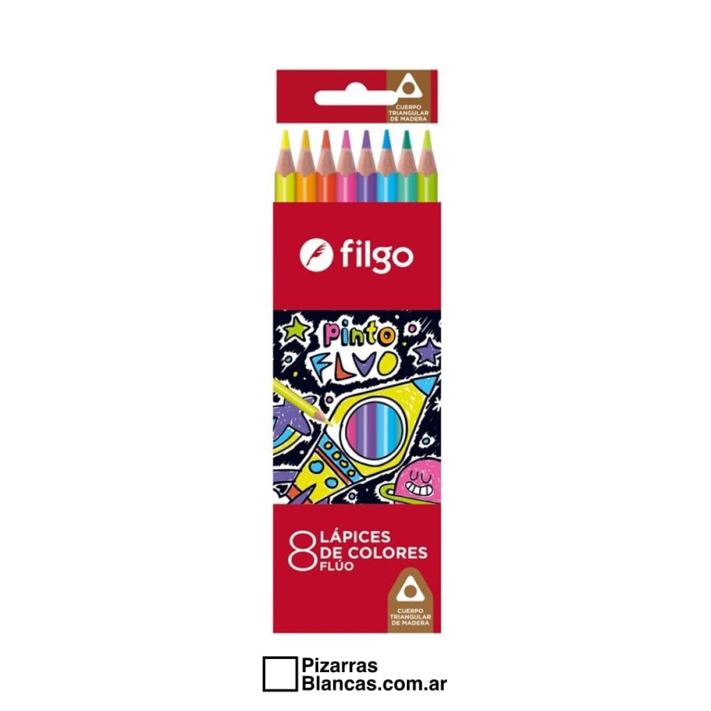 Lápices De Colores Filgo Pinto Flúo X8 Filgo