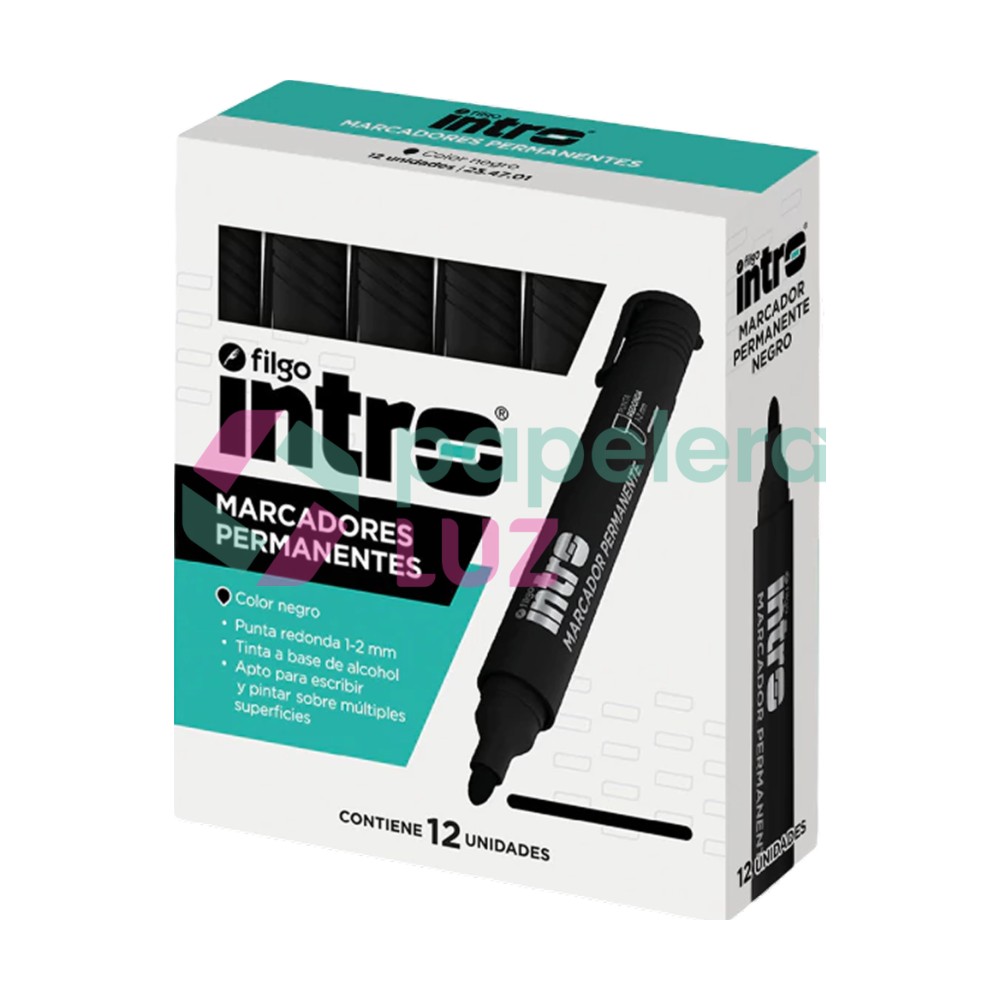 Marcador Intro permanente negro