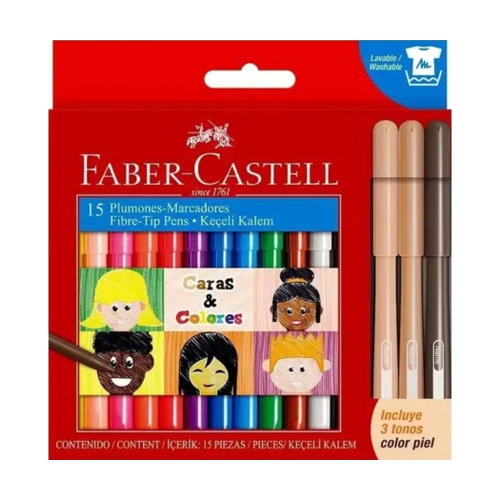 Plumones Faber-Castell x15