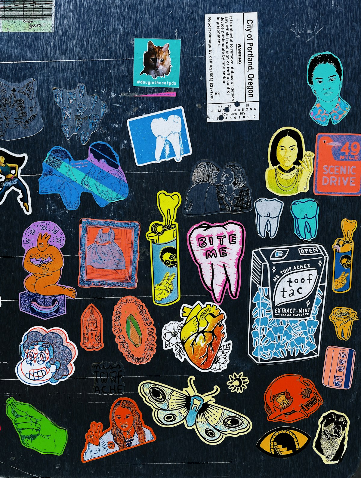Stickers troquelados de colores